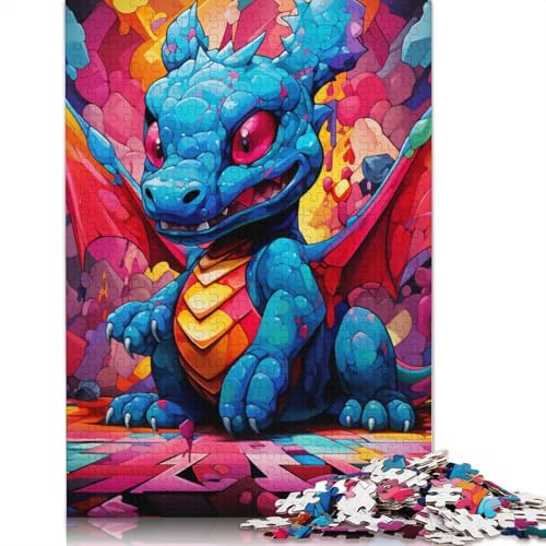 Puzzle für Erwachsene, 1000 Kunst-Puzzles mit Drachenbaby-Motiv, für Erwachsene, Kartonpuzzle, interessantes Puzzle zur Stressreduzierung, Größe: 38 x 26 cm von LiJianXXS