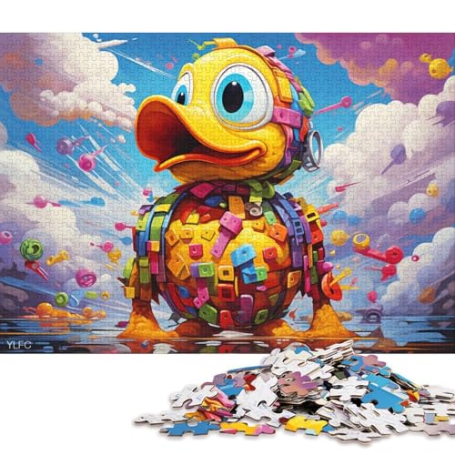 Puzzle für Erwachsene, 1000 Puzzle-Spielzeug, Enten-Tierroboter-Puzzle für Erwachsene, Holzpuzzle, tolles Geschenk für Erwachsene 75x50cm/1000 Teile von LiJianXXS