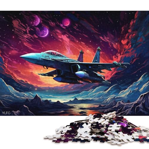 Puzzle für Erwachsene, 1000 Puzzle-Spielzeug, Farb-Kampfflugzeug-Puzzle für Erwachsene, Kartonpuzzle, tolles Geschenk für Erwachsene 38x26cm/1000 Teile von LiJianXXS