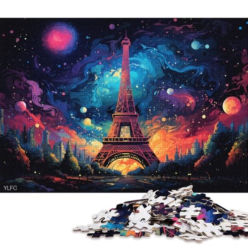 Puzzle für Erwachsene, 1000 Puzzle-Spielzeug, Kunst-Eiffelturm-Puzzle für Erwachsene, Kartonpuzzle, tolles Geschenk für Erwachsene 38x26cm/1000 Teile von LiJianXXS