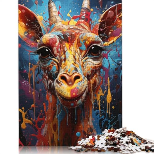 Puzzle für Erwachsene, 1000 Puzzle-Spielzeug, Kunst-Giraffe-Puzzle, Karton-Puzzle, tolles Geschenk für Erwachsene, Größe: 38 x 26 cm von LiJianXXS