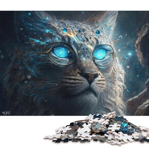 Puzzle für Erwachsene, 1000 Puzzle-Spielzeug, Luchs, magisches Tier-Puzzle für Erwachsene, Holzpuzzle, anspruchsvoll, Aber lustig und humorvoll 75x50cm/1000 Teile von LiJianXXS