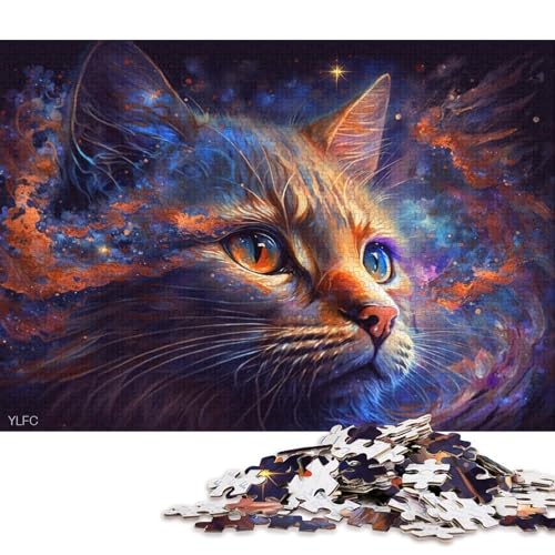 Puzzle für Erwachsene, 1000 Puzzle-Spielzeug, Nebel-Katzen-Puzzle für Erwachsene, Holzpuzzle, herausfordernd, Aber lustig und humorvoll 75x50cm/1000 Teile von LiJianXXS