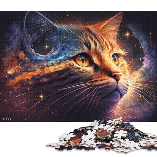 Puzzle für Erwachsene, 1000 Puzzle-Spielzeug, Nebel-Katzen-Puzzle für Erwachsene, Holzpuzzle, herausfordernd, Aber lustig und humorvoll 75x50cm/1000 Teile von LiJianXXS