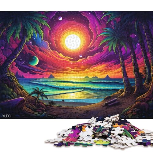 Puzzle für Erwachsene, 1000 Puzzle-Spielzeug, Schöne Strände, Puzzle für Erwachsene, Papppuzzle, herausfordernd, Aber lustig und humorvoll 38x26cm/1000 Teile von LiJianXXS