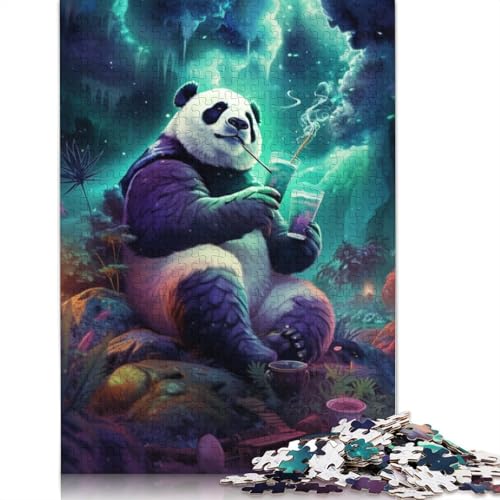 Puzzle für Erwachsene, 1000 Puzzle-Spielzeug, Tier-Panda-Puzzle, Kartonpuzzle, tolles Geschenk für Erwachsene, Größe: 38 x 26 cm von LiJianXXS