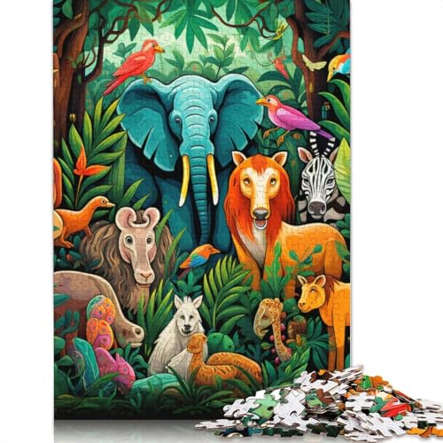 Puzzle für Erwachsene, 1000 Puzzle-Spielzeug, afrikanische Tiere, Puzzle, Holzpuzzle, tolles Geschenk für Erwachsene, Größe: 75 x 50 cm von LiJianXXS