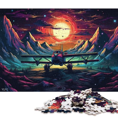 Puzzle für Erwachsene, 1000 Puzzle-Spielzeug, buntes Segelflugzeug-Puzzle für Erwachsene, Kartonpuzzle, tolles Geschenk für Erwachsene 38x26cm/1000 Teile von LiJianXXS