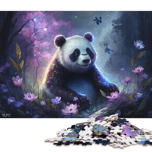 Puzzle für Erwachsene, 1000 Puzzle-Spielzeug, magischer Panda, Puzzle für Erwachsene, Holzpuzzle, anspruchsvoll, Aber lustig und humorvoll 75x50cm/1000 Teile von LiJianXXS