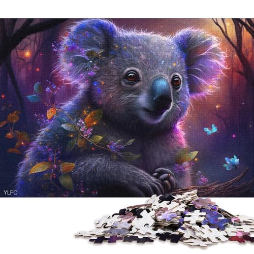 Puzzle für Erwachsene, 1000 Puzzle-Spielzeuge, Koala im Wald, Puzzle für Erwachsene, Papppuzzle, anspruchsvoll, Aber unterhaltsam und humorvoll 38x26cm/1000 Teile von LiJianXXS