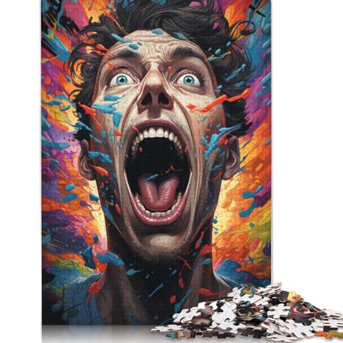 Puzzle für Erwachsene, 1000 Puzzle-Spielzeuge, Screaming Man-Puzzle für Erwachsene, Holzpuzzle, anspruchsvolles Spiel, 75 x 50 cm von LiJianXXS