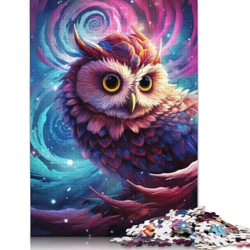 Puzzle für Erwachsene, 1000 Puzzles mit Fantasy-Kunst-Eulen, Puzzles für Erwachsene aus Holz, interessantes Puzzle zur Stressreduzierung, Größe: 75 x 50 cm von LiJianXXS