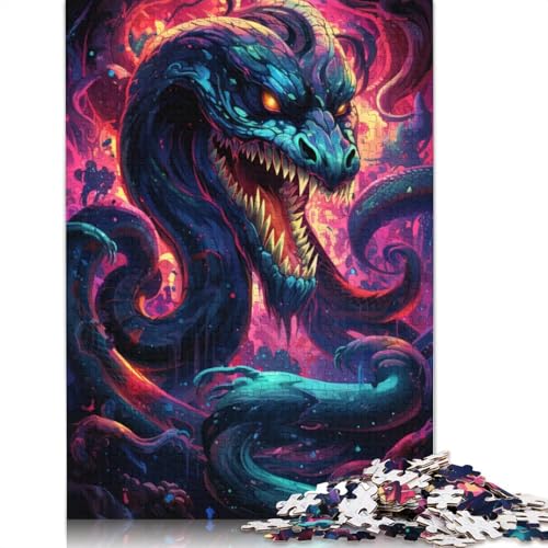 Puzzle für Erwachsene, 1000 Teile, Art Snake Puzzle für Erwachsene, Holzpuzzle, Lernspiele für Erwachsene und Kinder, 75 x 50 cm von LiJianXXS