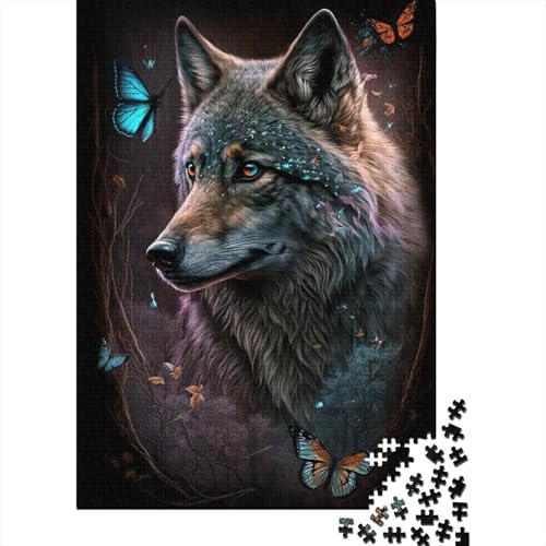 Puzzle für Erwachsene, 1000 Teile, Art Wolf Puzzle, Lernspiel, Herausforderungsspielzeug, Puzzles für Erwachsene und Kinder, Größe: 75 x 50 cm von LiJianXXS