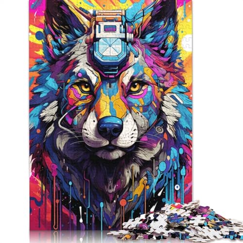 Puzzle für Erwachsene, 1000 Teile, Baby Wolf Roboter-Puzzle für Erwachsene, Holzpuzzle, lustige Puzzlespiele, 75 x 50 cm von LiJianXXS