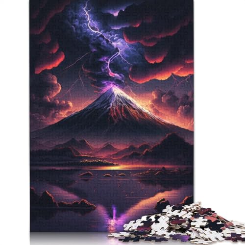 Puzzle für Erwachsene, 1000 Teile, Berg Fuji, Japan, Puzzle für Erwachsene, Papppuzzle, Lernspielzeug, Größe: 38 x 26 cm von LiJianXXS