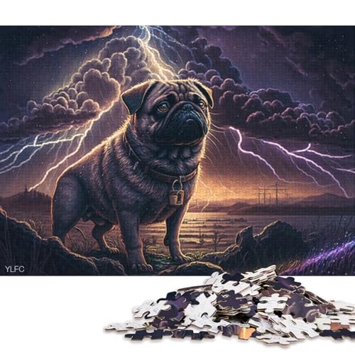 Puzzle für Erwachsene, 1000 Teile, Fantasy-Art-Mops-Puzzle für Erwachsene, Holzpuzzle, Lernspiele für Erwachsene und Kinder, 75 x 50 cm von LiJianXXS