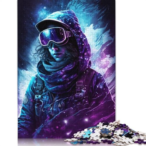 Puzzle für Erwachsene, 1000 Teile, Galaxie-Skifahren, Puzzle für Erwachsene, Holzpuzzle, Puzzles für Erwachsene, Lernspiel, Herausforderungsspielzeug (Größe 75 x 50 cm) von LiJianXXS