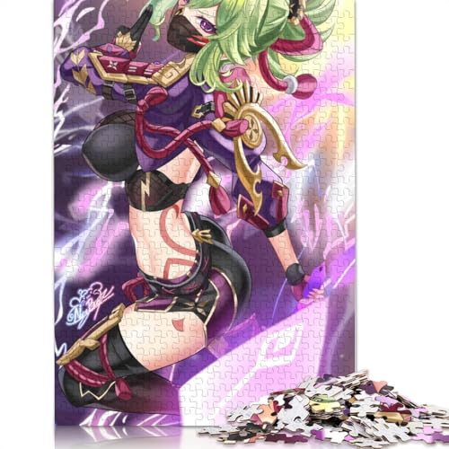 Puzzle für Erwachsene, 1000 Teile, Genshin Impact Kuki Shinobu Puzzle, Kartonpuzzle, Familienunterhaltungsspielzeug (Größe 38 x 26 cm) von LiJianXXS