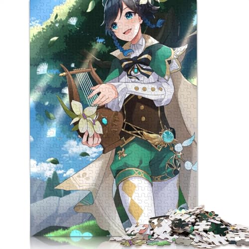 Puzzle für Erwachsene, 1000 Teile, Genshin Impact Puzzle, Kartonpuzzle, Familienunterhaltungsspielzeug (Größe 38 x 26 cm) von LiJianXXS