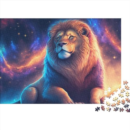 Puzzle für Erwachsene, 1000 Teile, König der Löwen im Dschungel, Puzzle für Erwachsene, Holzpuzzle, anspruchsvolles Spiel, Puzzlegröße 50 x 75 cm von LiJianXXS