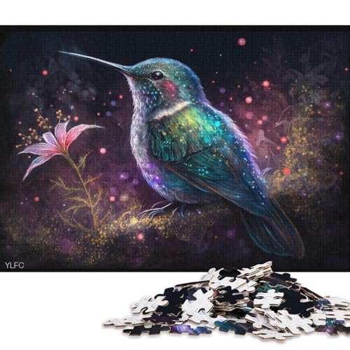 Puzzle für Erwachsene, 1000 Teile, Kolibri im Wald, Puzzle für Erwachsene, Holzpuzzle, Spielzeug, Wanddekoration 75x50cm/1000 Teile von LiJianXXS