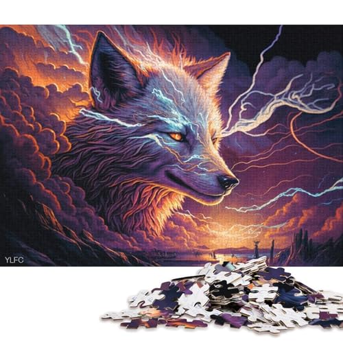 Puzzle für Erwachsene, 1000 Teile, Kunsttiere, weißer Fuchs, Puzzle für Erwachsene, Puzzle, Holzpuzzle, Spielzeug, Wanddekoration 75x50cm/1000 Teile von LiJianXXS