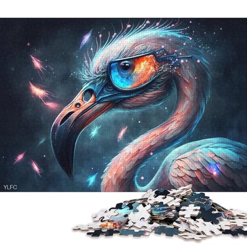 Puzzle für Erwachsene, 1000 Teile, Magic Art Flamingo, Puzzle für Erwachsene, Holzpuzzle, Spielzeug, Wanddekoration 75x50cm/1000 Teile von LiJianXXS