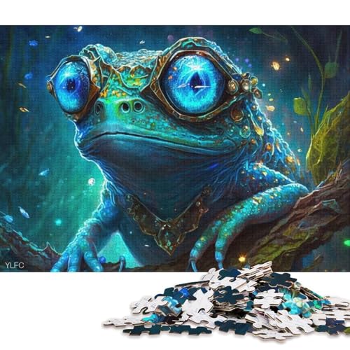 Puzzle für Erwachsene, 1000 Teile, Magic Art Frosch-Puzzle für Erwachsene, Holzpuzzle, Spielzeug, Wanddekoration 75x50cm/1000 Teile von LiJianXXS