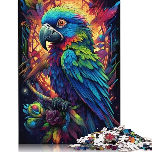 Puzzle für Erwachsene, 1000 Teile, Papagei im Weltraum, Puzzle für Erwachsene, Holzpuzzle, Lernspiele für Erwachsene und Kinder, 75 x 50 cm von LiJianXXS