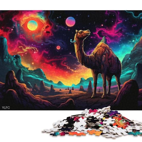 Puzzle für Erwachsene, 1000 Teile, Regenbogen-Kamel-Puzzle für Erwachsene, Kartonpuzzle, Puzzle für Sommerliebhaber 38x26cm/1000 Teile von LiJianXXS