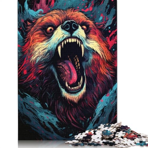 Puzzle für Erwachsene, 1000 Teile, Rote Panda-Tiere, Puzzle für Erwachsene, Kartonpuzzle, lustige Puzzlespiele, 38 x 26 cm von LiJianXXS