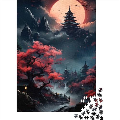 Puzzle für Erwachsene, 1000 Teile, Samurai-Königreich-Puzzle für Erwachsene und Kinder, Holzpuzzle, Lernspielzeug, Größe: 75 x 50 cm von LiJianXXS