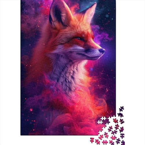 Puzzle für Erwachsene, 1000 Teile, Tier-Fuchs-Puzzle aus Holz, für Erwachsene und Teenager, tolles Geschenk für Erwachsene | Spiele (Größe 75x50 cm) von LiJianXXS