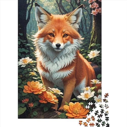 Puzzle für Erwachsene, 1000 Teile, Tier-Fuchs-Puzzle aus Holz, für Erwachsene und Teenager, tolles Geschenk für Erwachsene | Spiele (Größe 75x50 cm) von LiJianXXS