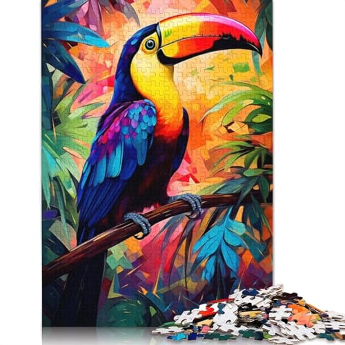 Puzzle für Erwachsene, 1000 Teile, Tier-Tukan-Puzzle für Erwachsene, Kartonpuzzle, Heimdekoration, Größe: 38 x 26 cm von LiJianXXS