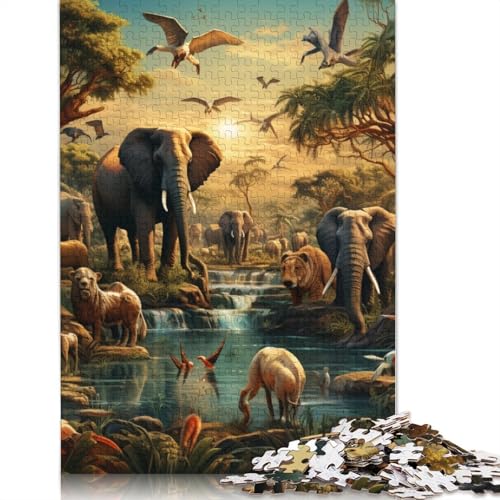 Puzzle für Erwachsene, 1000 Teile, Tierfuchs-Puzzle für Erwachsene, Holzpuzzle, schwierig und herausfordernd, Größe: 75 x 50 cm von LiJianXXS