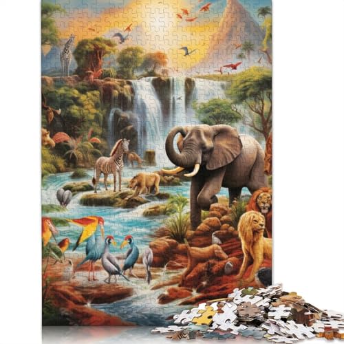 Puzzle für Erwachsene, 1000 Teile, Tierkunst, Straußenpuzzle für Erwachsene, Holzpuzzle, Heimdekoration, Größe: 75 x 50 cm von LiJianXXS