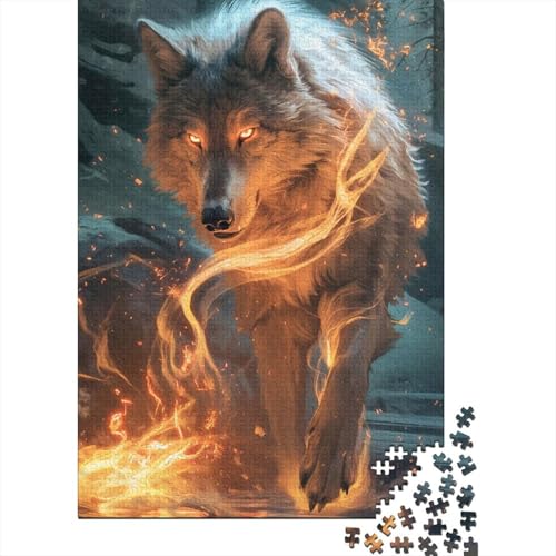 Puzzle für Erwachsene, 1000 Teile, Wolfsseelen-Puzzle für Erwachsene und Kinder, Holzpuzzle, Spiel, Herausforderungsspielzeug, Größe: 75 x 50 cm von LiJianXXS