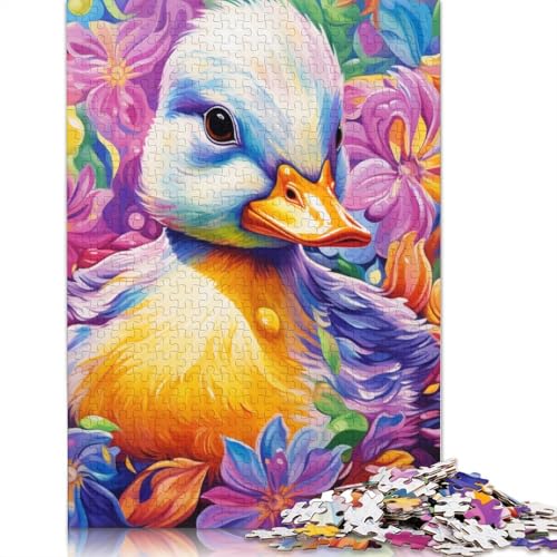 Puzzle für Erwachsene, 1000 Teile, farbenfrohes Pinguin-Kunstpuzzle aus Pappe, Lernpuzzle, Familienspiel, Größe: 38 x 26 cm von LiJianXXS