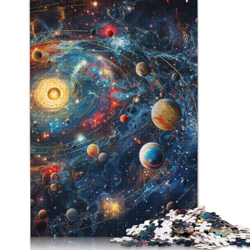 Puzzle für Erwachsene, 1000 Teile, farbenfrohes Universum, Waldpuzzle für Erwachsene, Holzpuzzle, Lernpuzzle, Familienspiel, Größe: 75 x 50 cm von LiJianXXS