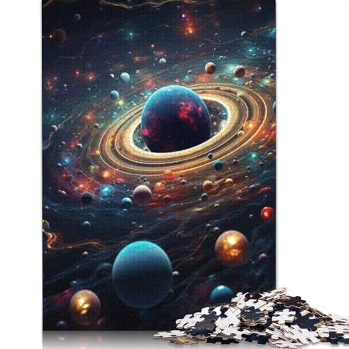 Puzzle für Erwachsene, 1000 Teile, farbenfrohes Universum-Puzzle für Erwachsene, schwieriges und herausforderndes Holzpuzzle, Größe: 75 x 50 cm von LiJianXXS