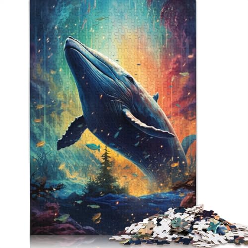 Puzzle für Erwachsene, 1000 Teile, farbenfrohes Walgemälde, Puzzle für Kinder, Kartonpuzzle, Puzzle für Erwachsene, Lernspiel, Herausforderungsspielzeug, 38 x 26 cm von LiJianXXS