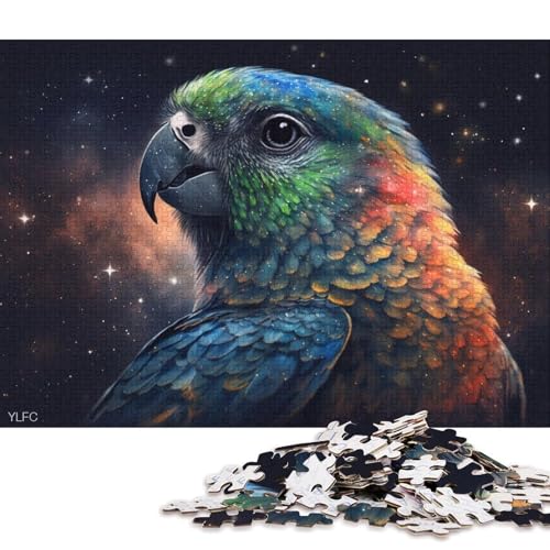 Puzzle für Erwachsene, 1000 Teile, kosmischer Galaxie-Papagei, Puzzle für Erwachsene, Holzpuzzle, Spielzeug, Wanddekoration 75x50cm/1000 Teile von LiJianXXS