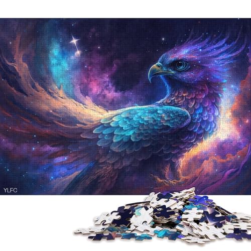 Puzzle für Erwachsene, 1000 Teile, kosmisches Tier-Phönix-Puzzle für Erwachsene, Kartonpuzzle, Lernspiele für Erwachsene und Kinder, 38 x 26 cm von LiJianXXS