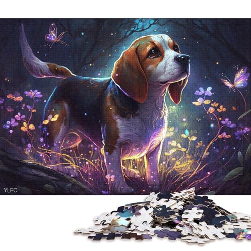 Puzzle für Erwachsene, 1000 Teile, magischer Beagle, Puzzle für Erwachsene, Puzzle aus Pappe, Spielzeug, Wanddekoration 38x26cm/1000 Teile von LiJianXXS