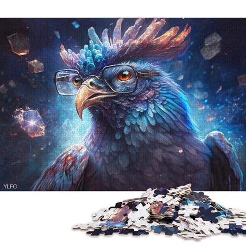 Puzzle für Erwachsene, 1000 Teile, magischer Hahn-Krieger, Puzzle für Erwachsene, Holzpuzzle, Spielzeug, Wanddekoration 75x50cm/1000 Teile von LiJianXXS