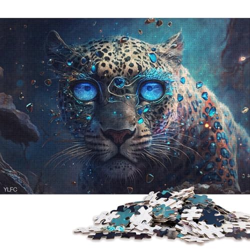 Puzzle für Erwachsene, 1000 Teile, magischer Leopardenkrieger, Puzzle für Erwachsene, Holzpuzzle, Spielzeug, Wanddekoration 75x50cm/1000 Teile von LiJianXXS