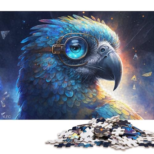 Puzzle für Erwachsene, 1000 Teile, magischer Tierpapagei, Puzzle für Erwachsene, Holzpuzzle, Spielzeug, Wanddekoration 75x50cm/1000 Teile von LiJianXXS