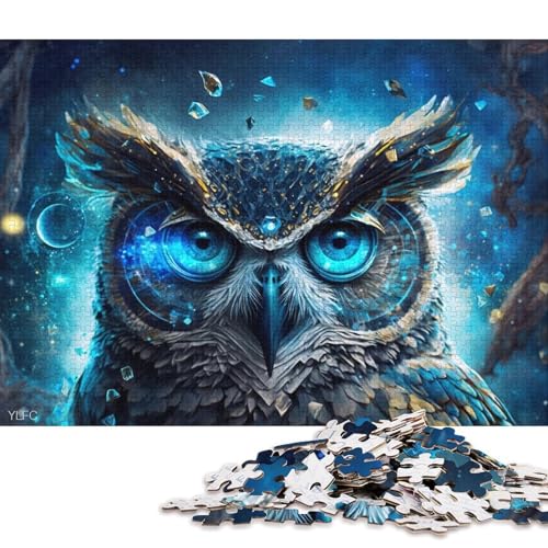 Puzzle für Erwachsene, 1000 Teile, magisches Tier-Eulen-Puzzle für Kinder, Kartonpuzzle, Puzzle für Erwachsene, Geschenke, 38 x 26 cm von LiJianXXS